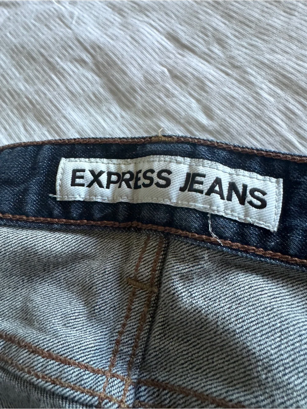 Express Men's Straight-Leg Jeans in Dark Blue